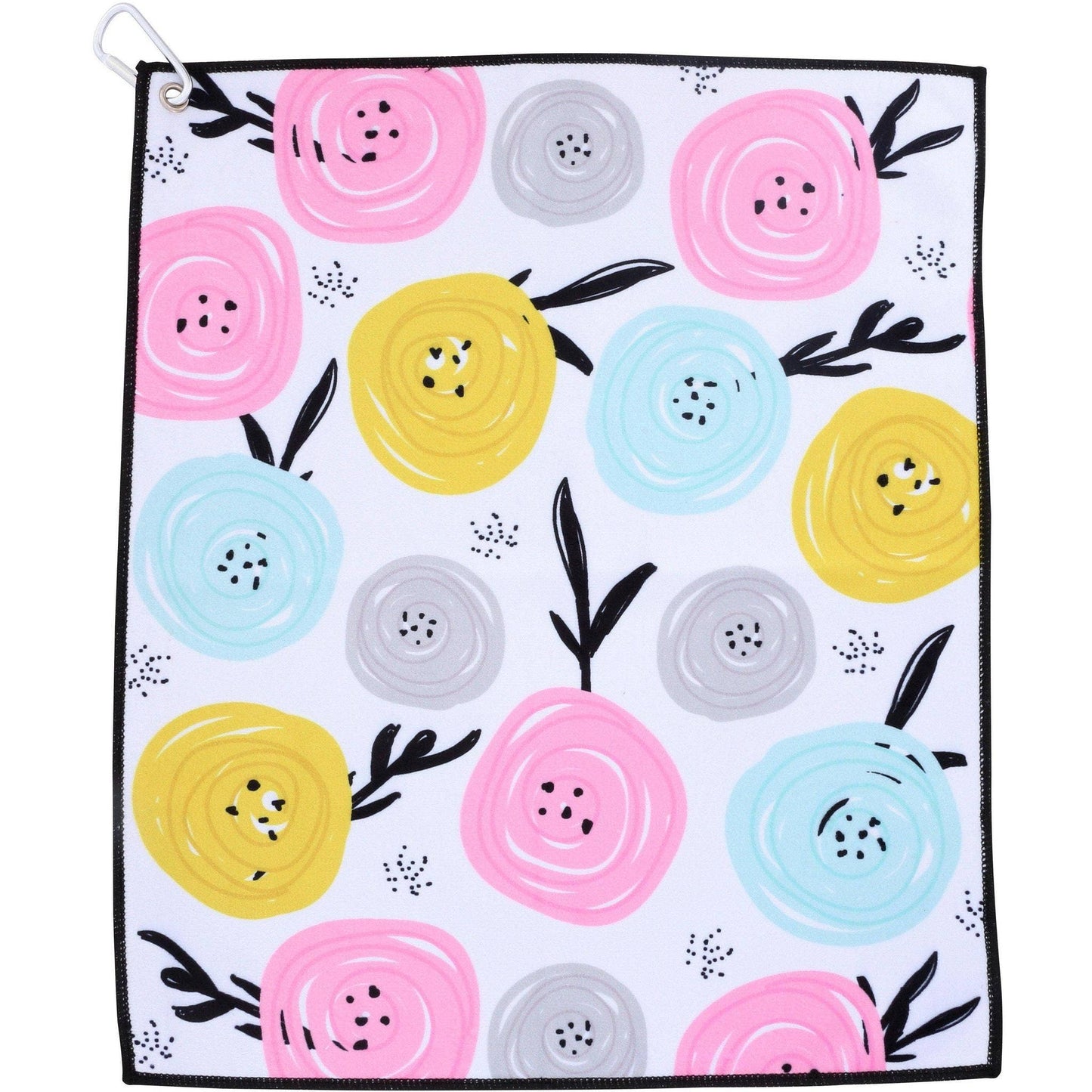 Unique Peony Design Microfiber Golf & Tennis Towel