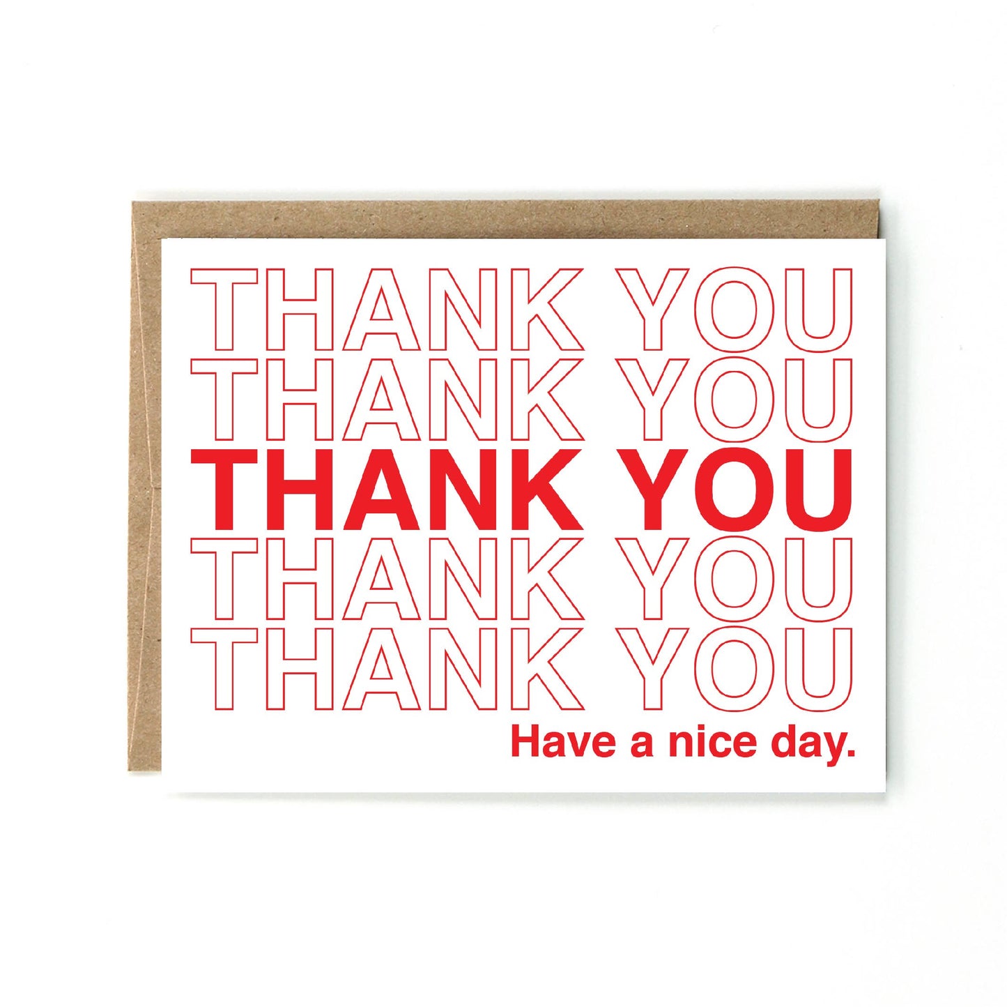 Takeout Bag Thank You Card