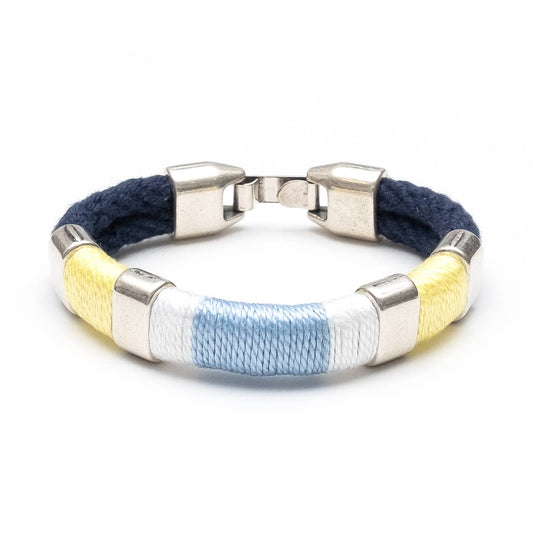 Newbury Bracelet - Navy/Yellow/White/Blue/Silver