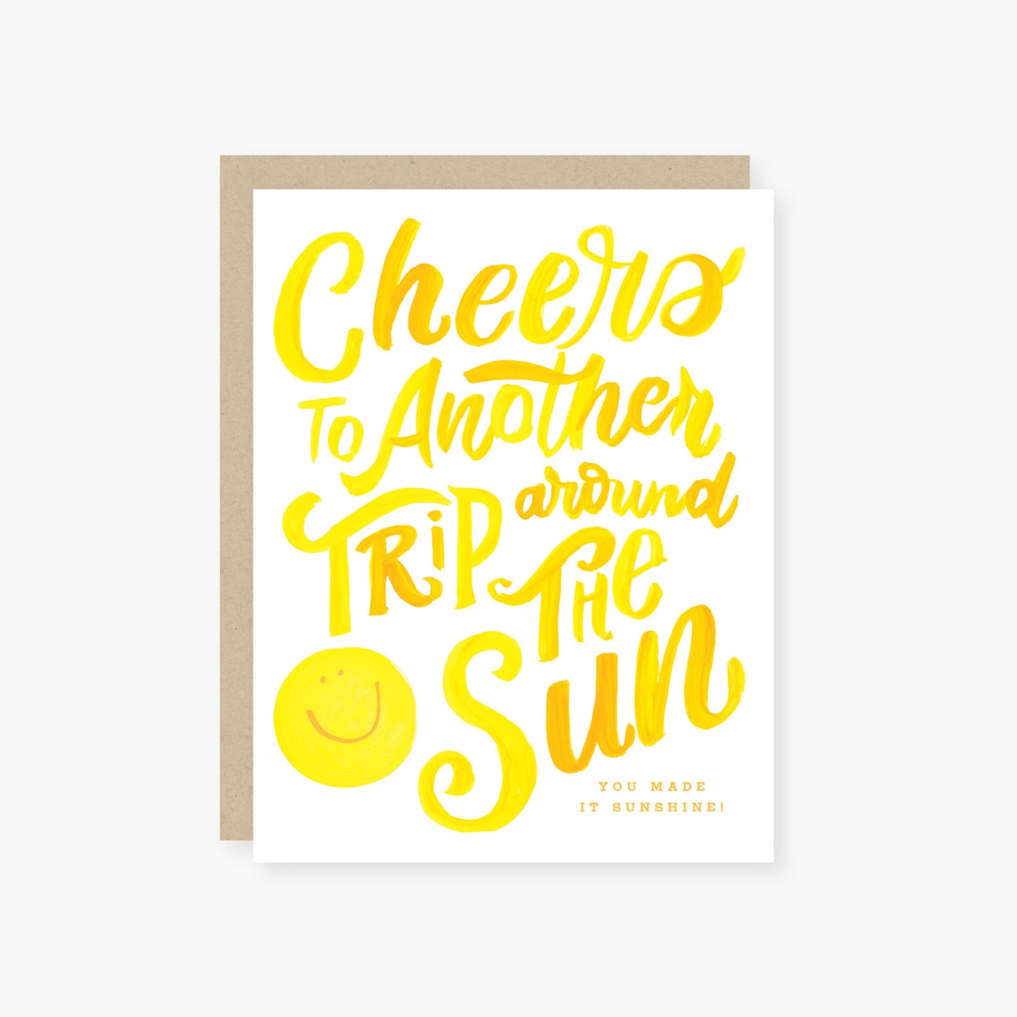 trip around the sun birthday card