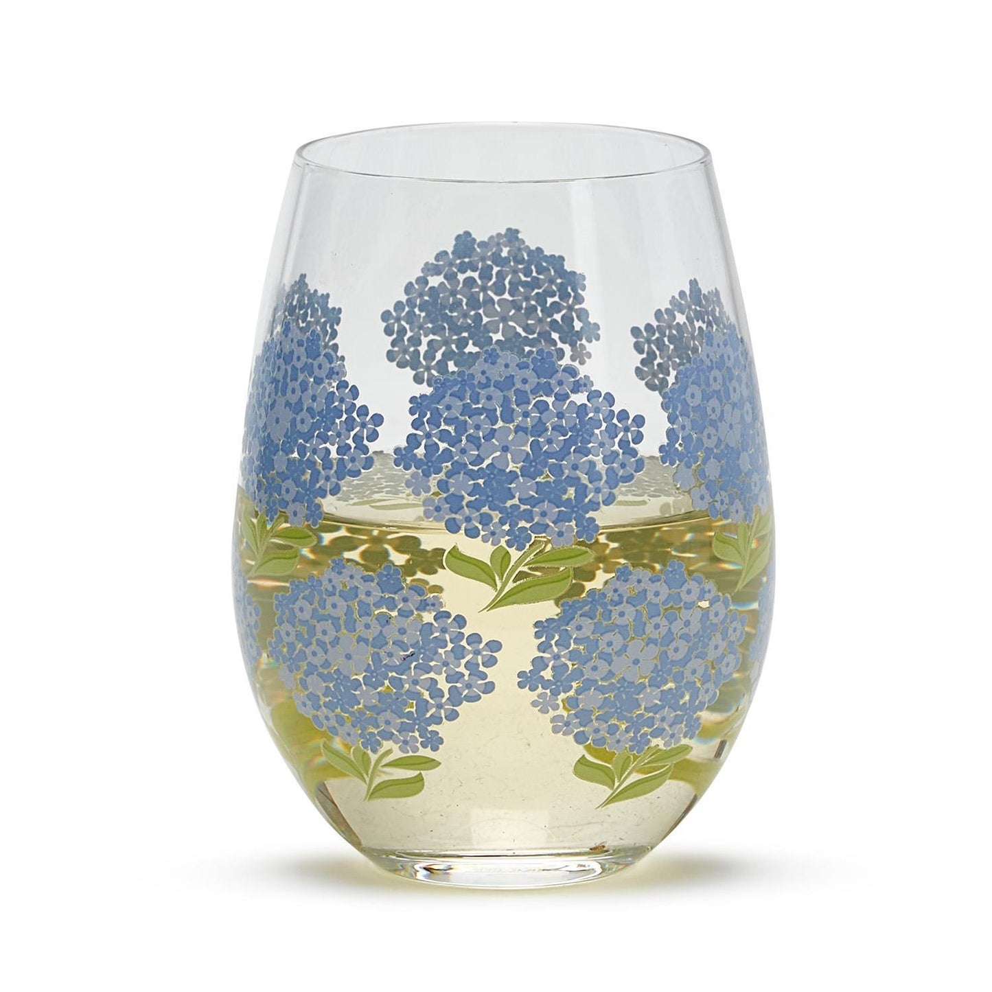 Hydrangea Stemless Wine Glass 16 oz