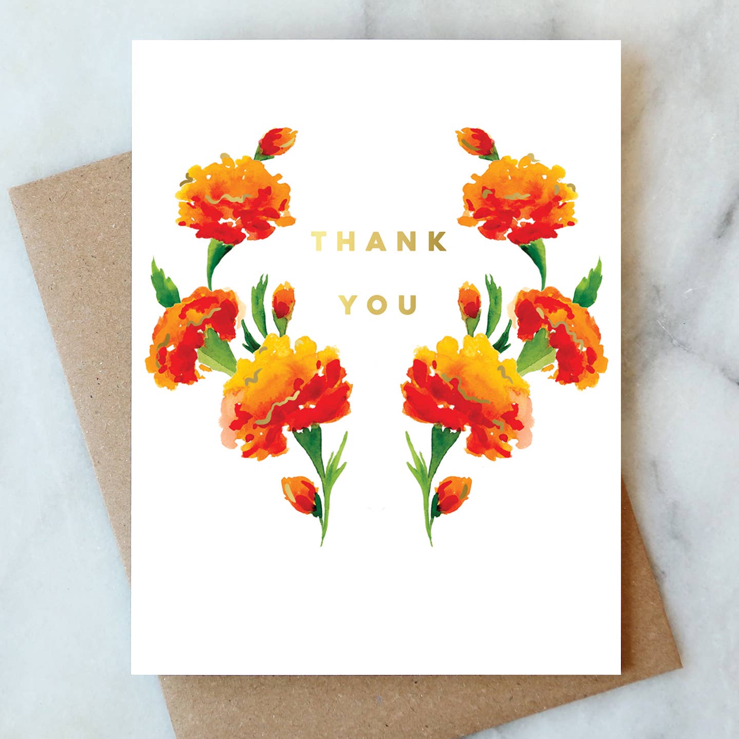 Marigold Thank You Card