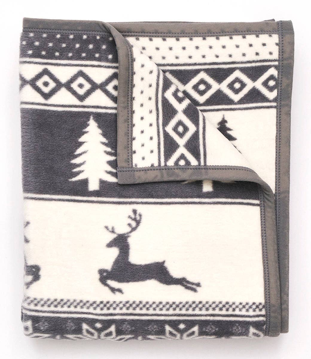 Winter Wonderland Grey Blanket