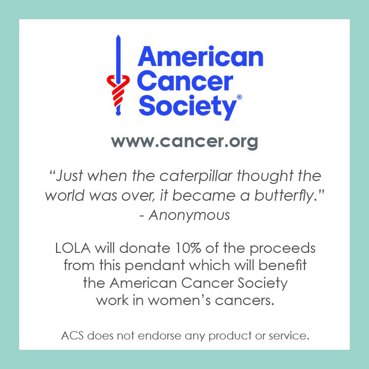 American Cancer Society Hope Butterfly Silver