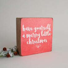 Merry Little Christmas Decorative Wooden Block