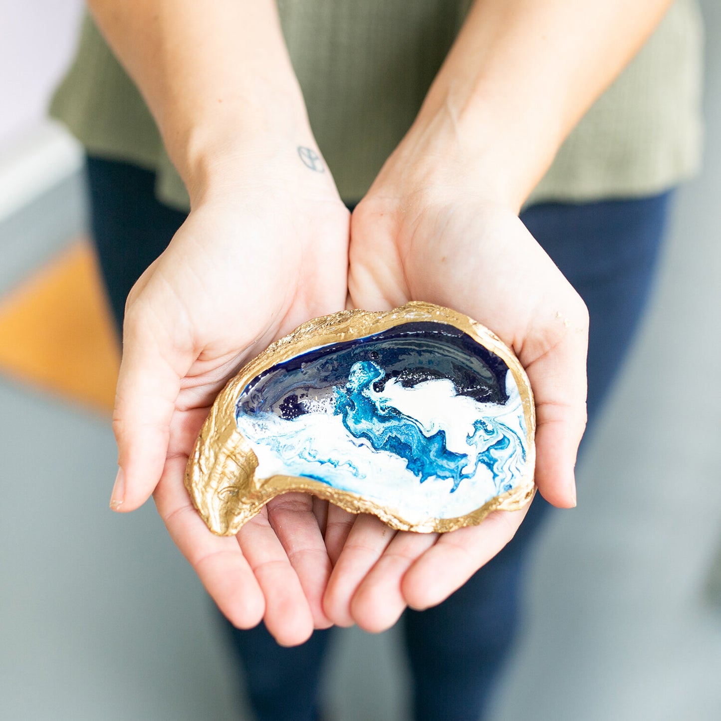 Ocean Gilded Oyster Jewelry Dish
