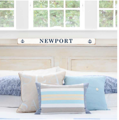 Wooden Sign with Anchors Newport