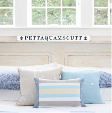 Wooden Sign with Anchors Pettaquamscutt