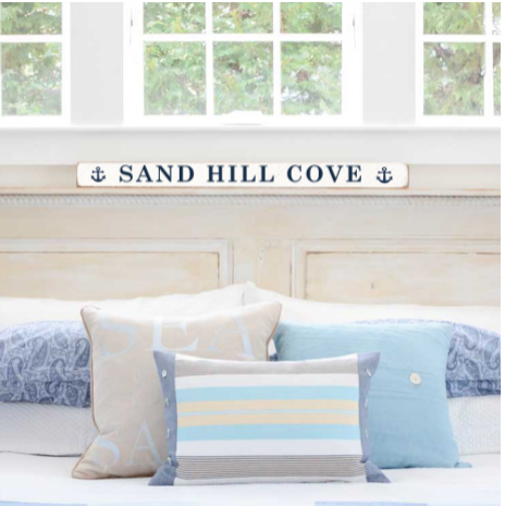 Wooden Sign with Anchors Sand Hill Cove