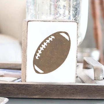 Football Decorative Wooden Block