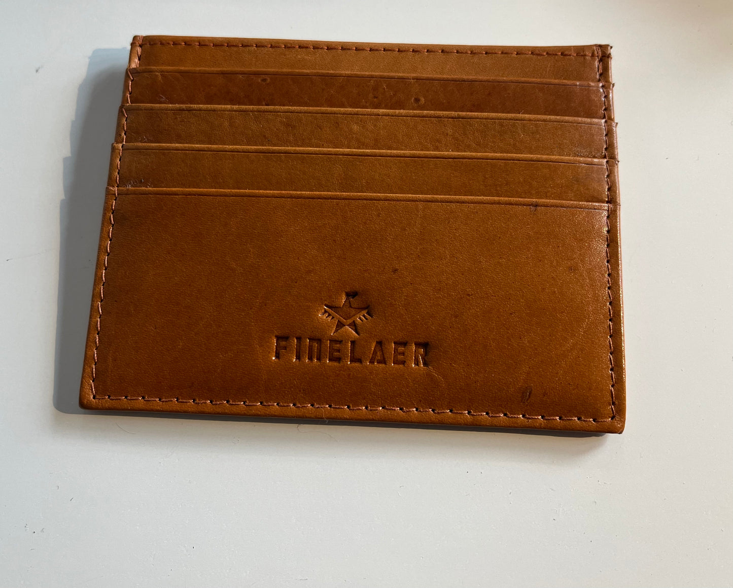 Camel Leather Slim Front pocket Wallet