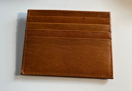 Camel Leather Slim Front pocket Wallet
