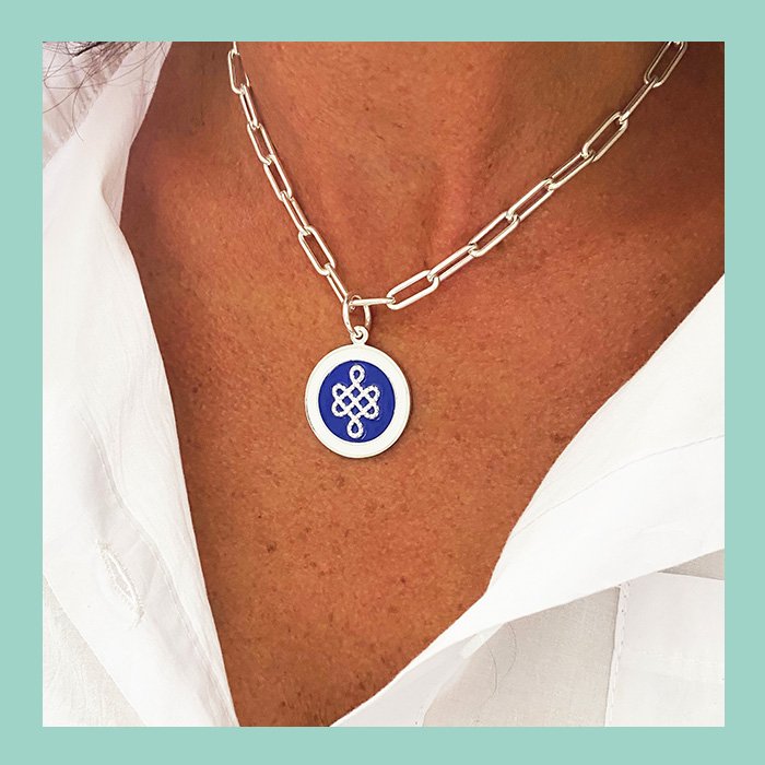 Mother & Daughter Silver Pendant