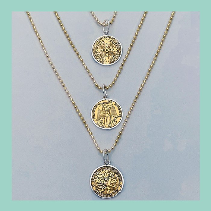 St. Christopher Silver Pendant