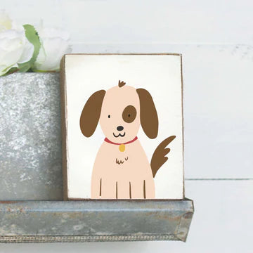Puppy Decorative Wooden Block