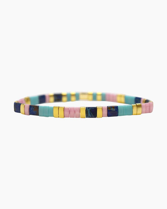 SISTER Morse Code Tila Beaded Bracelet