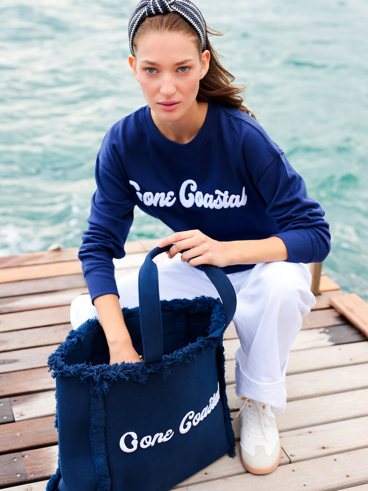 Gone Coastal Tote, Navy
