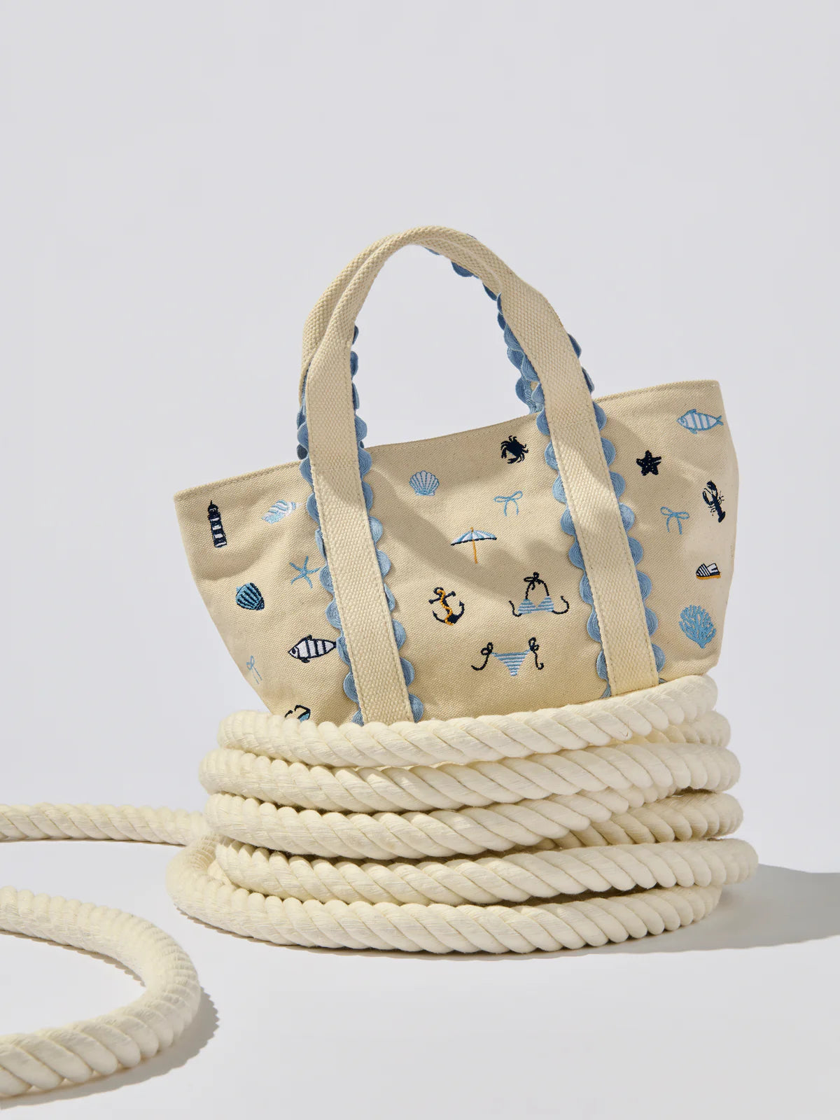 Coastal Icons Mini Tote, Natural