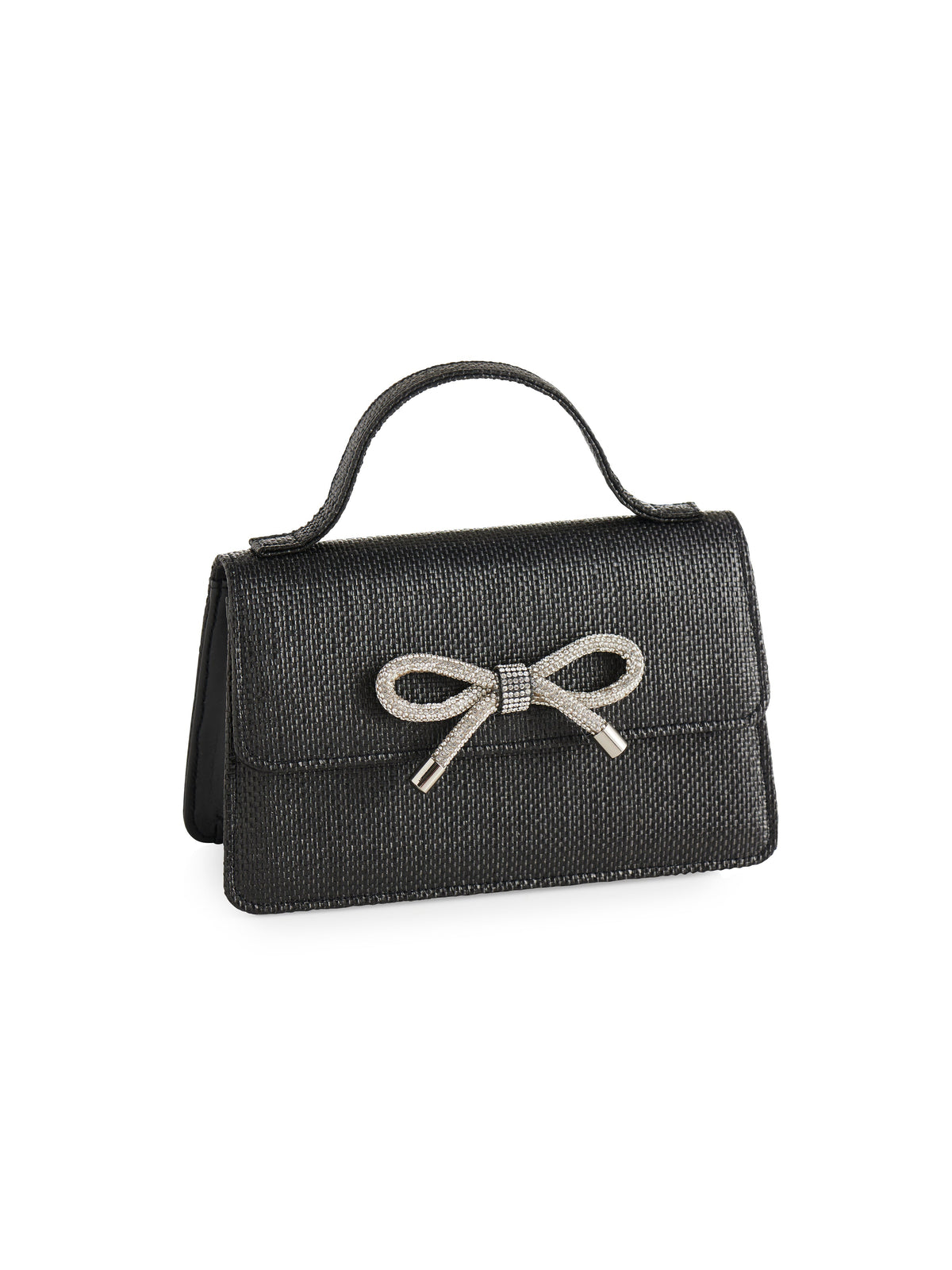 Bowie Straw Mini Bag - Black