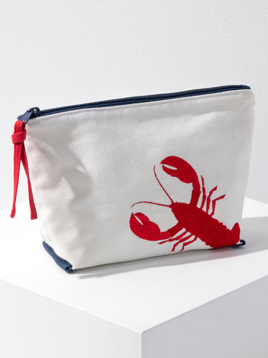 Lobster Zip Pouch, Ivory