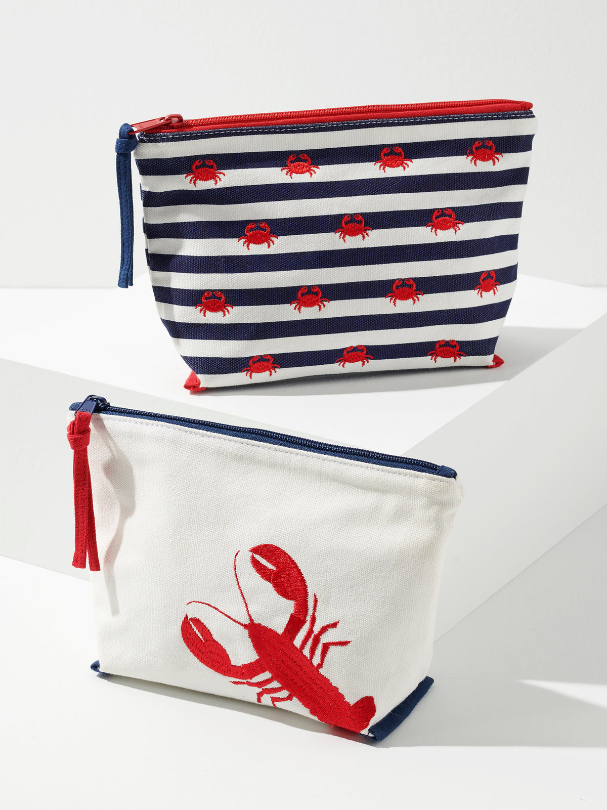 Lobster Zip Pouch, Ivory