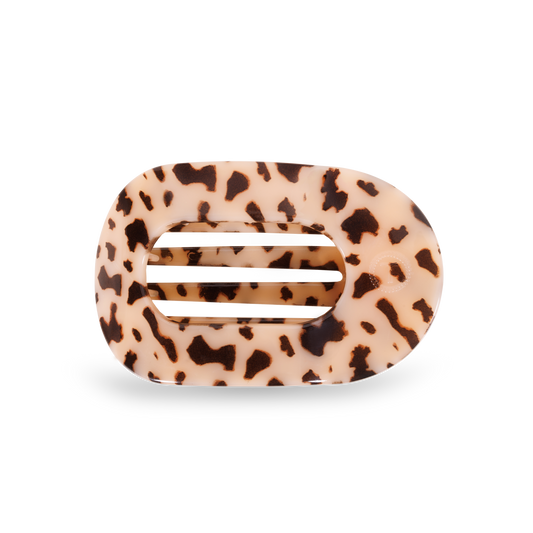 Blonde Tortoise Medium Round Flat Hair Clip