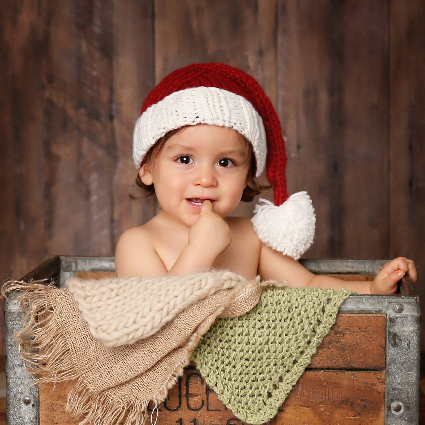 Baby Santa Knit Hat
