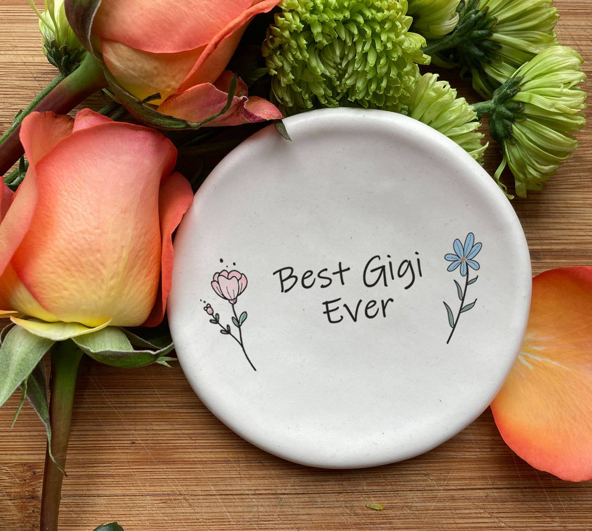 "Best Gigi Ever" Handmade Ceramic Grandparent Dish.