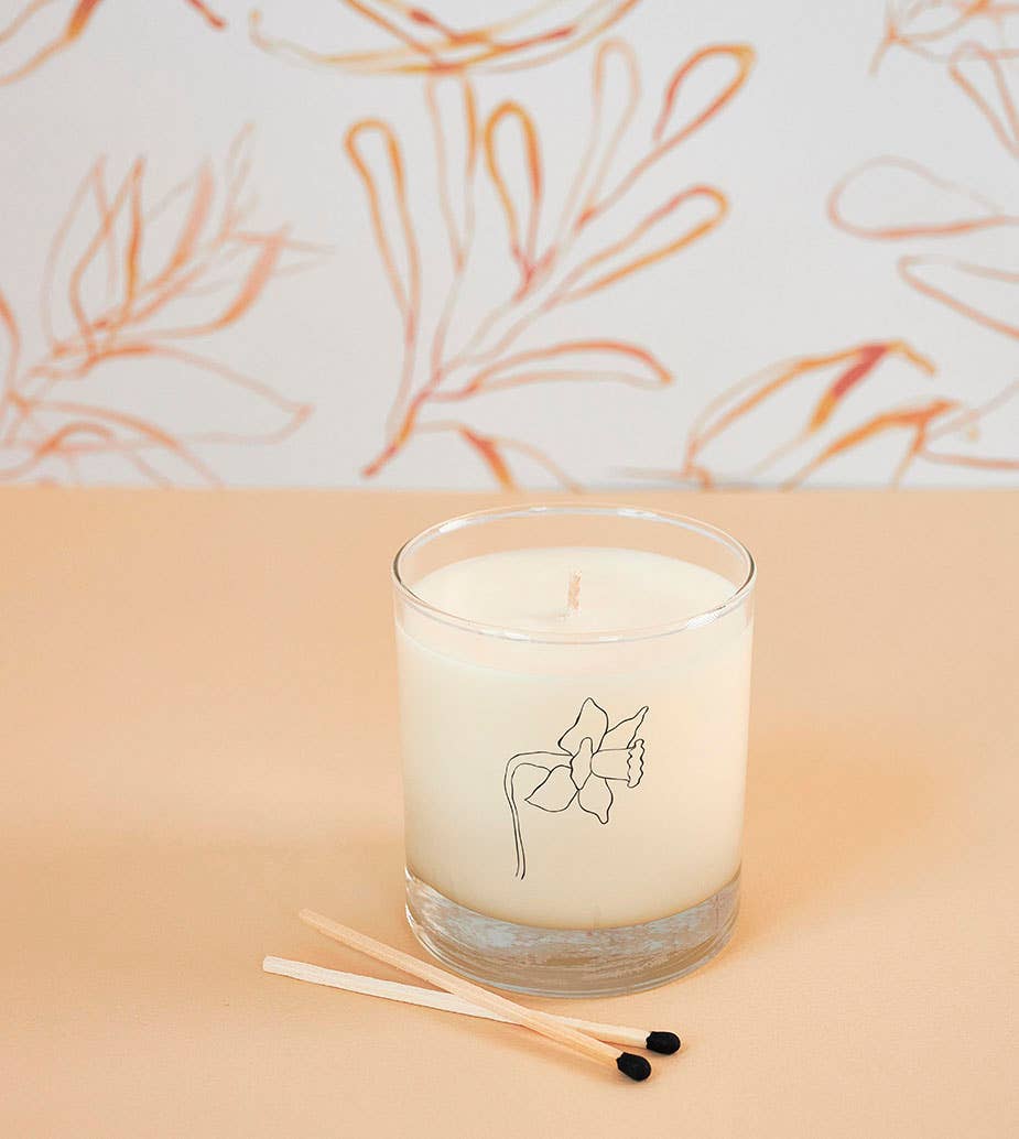 March Birth Flower Soy Candle