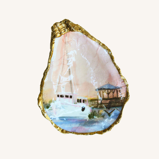 Sailboat Single Mast Oyster Jewelry Dish
