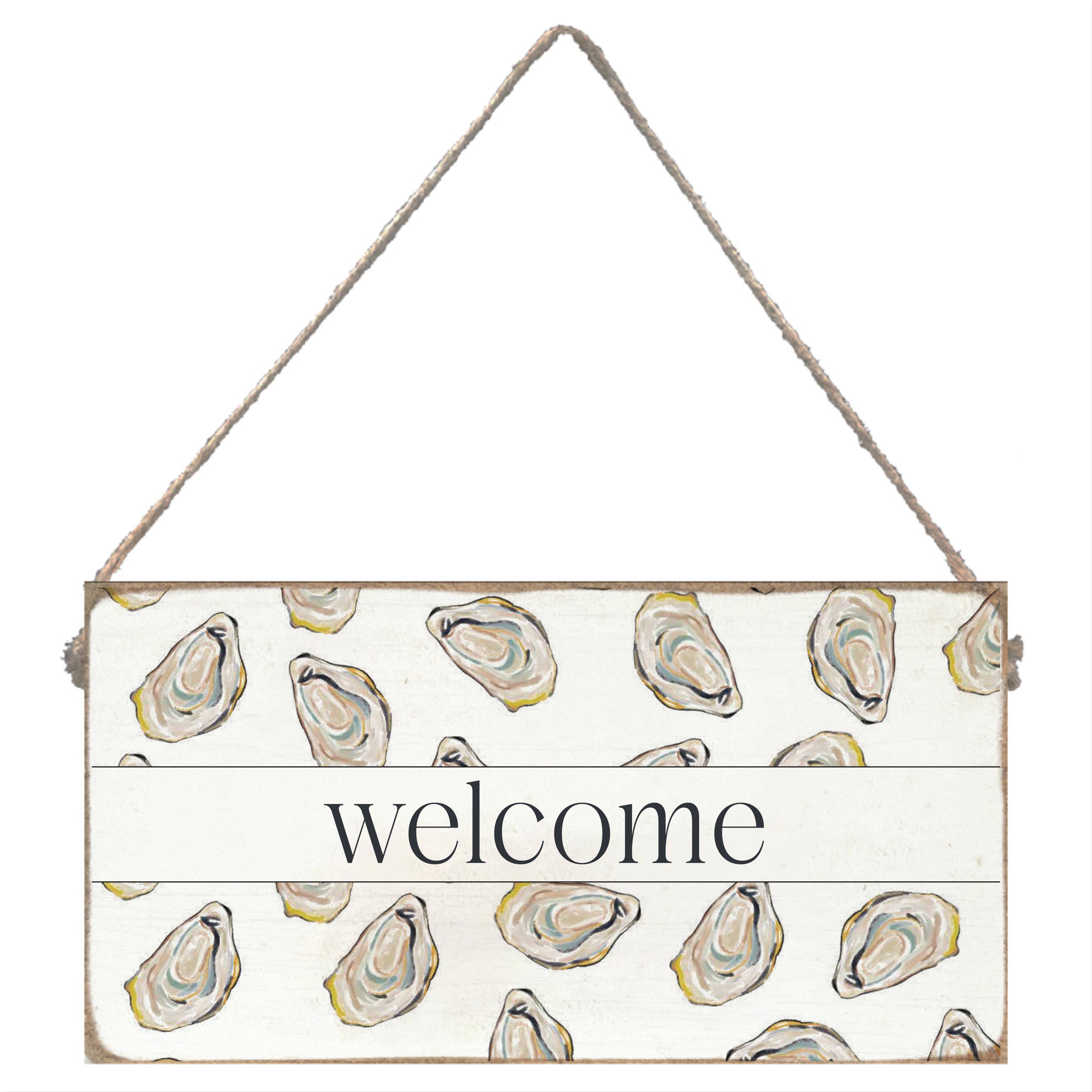 Watercolor Oysters Welcome Twine Sign – SunStruck Gift Boutique