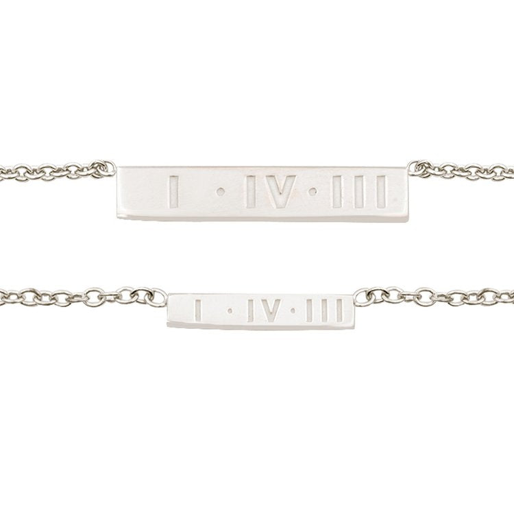 143 Silver Bar Necklace - I Love You