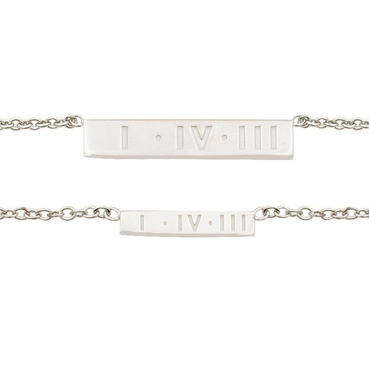 143 Silver Bar Necklace - I Love You
