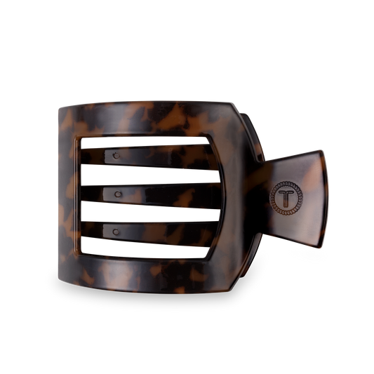 Tortoise Large Square Flat Hair Clip