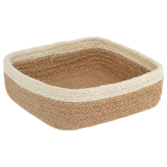 6.75" Natural Jute Cocktail Napkin Caddy