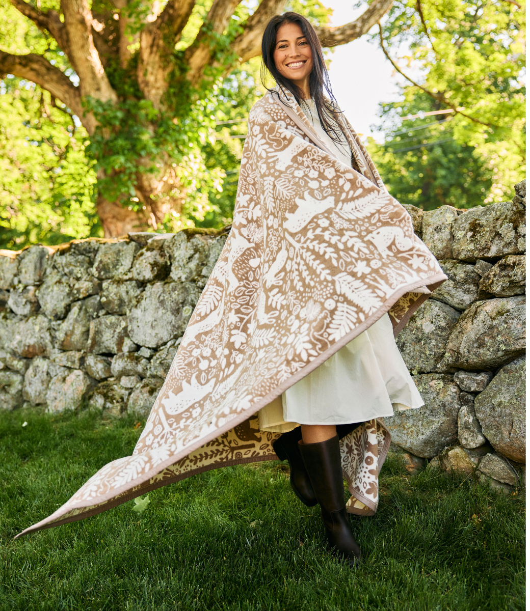 Whimsical Woods Sepia Blanket