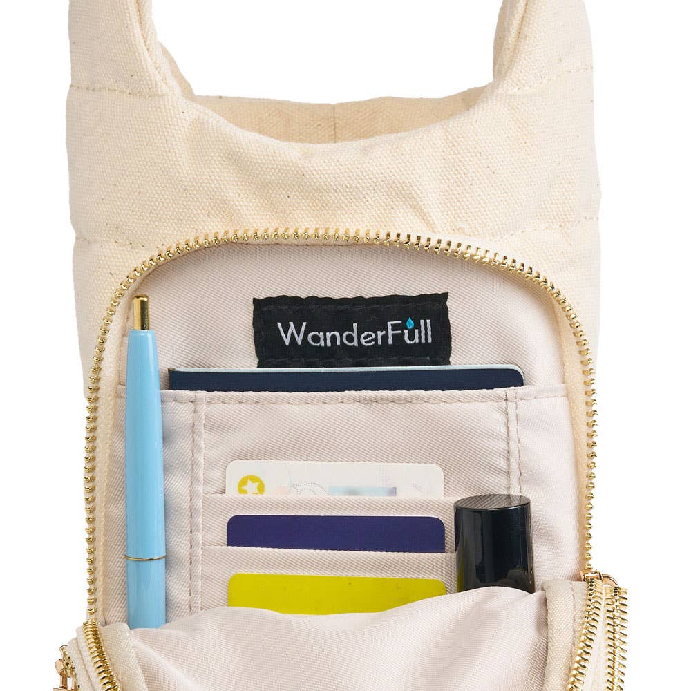 Natural Canvas HydroBag with Lobster Embroidery