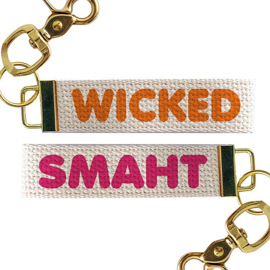 Orange and Pink Wicked Smaht Keychain