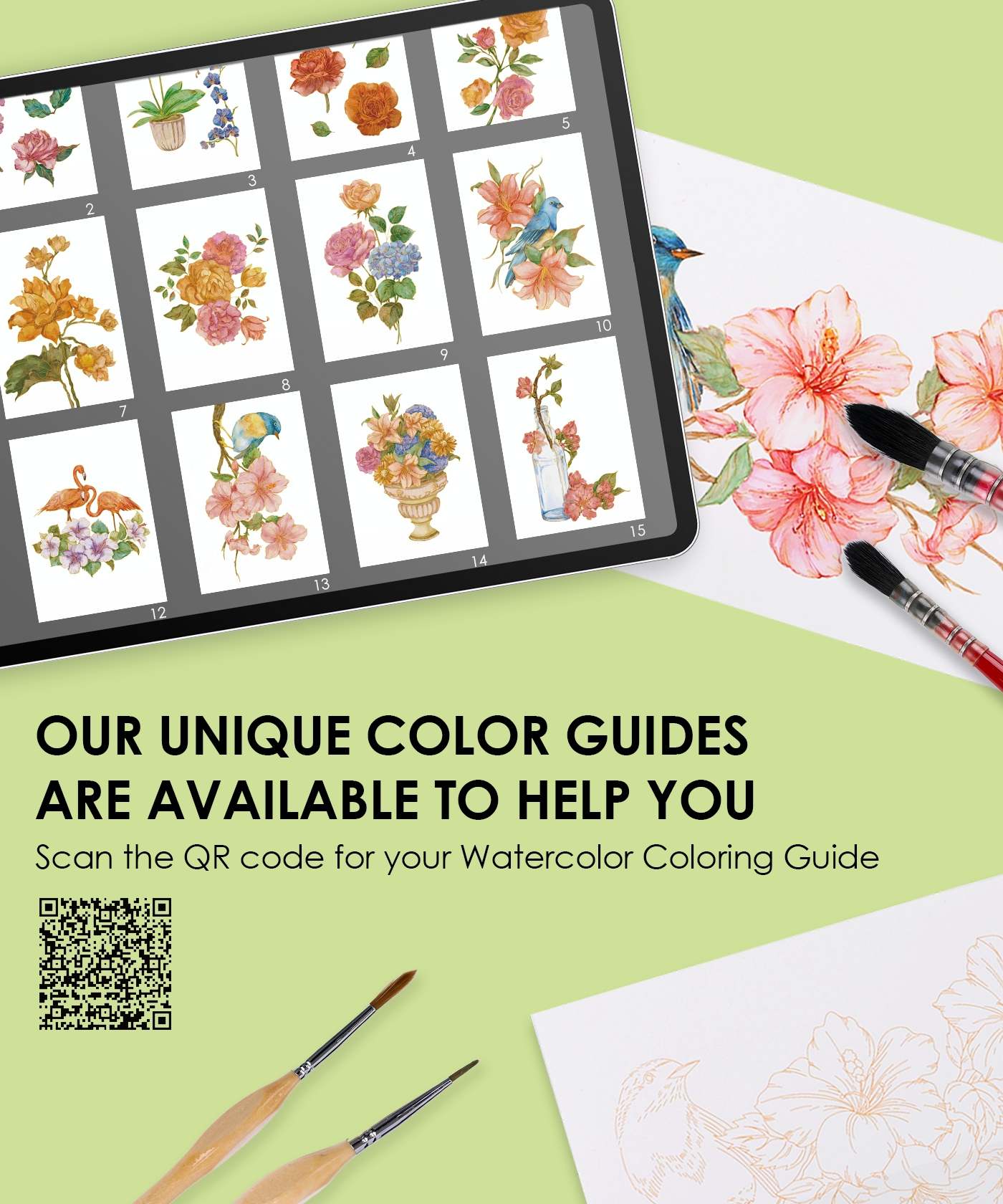 Watercolor Coloring Club Box - Floral