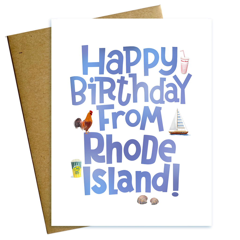 Happy Birthday from Rhode Island Birthday Card