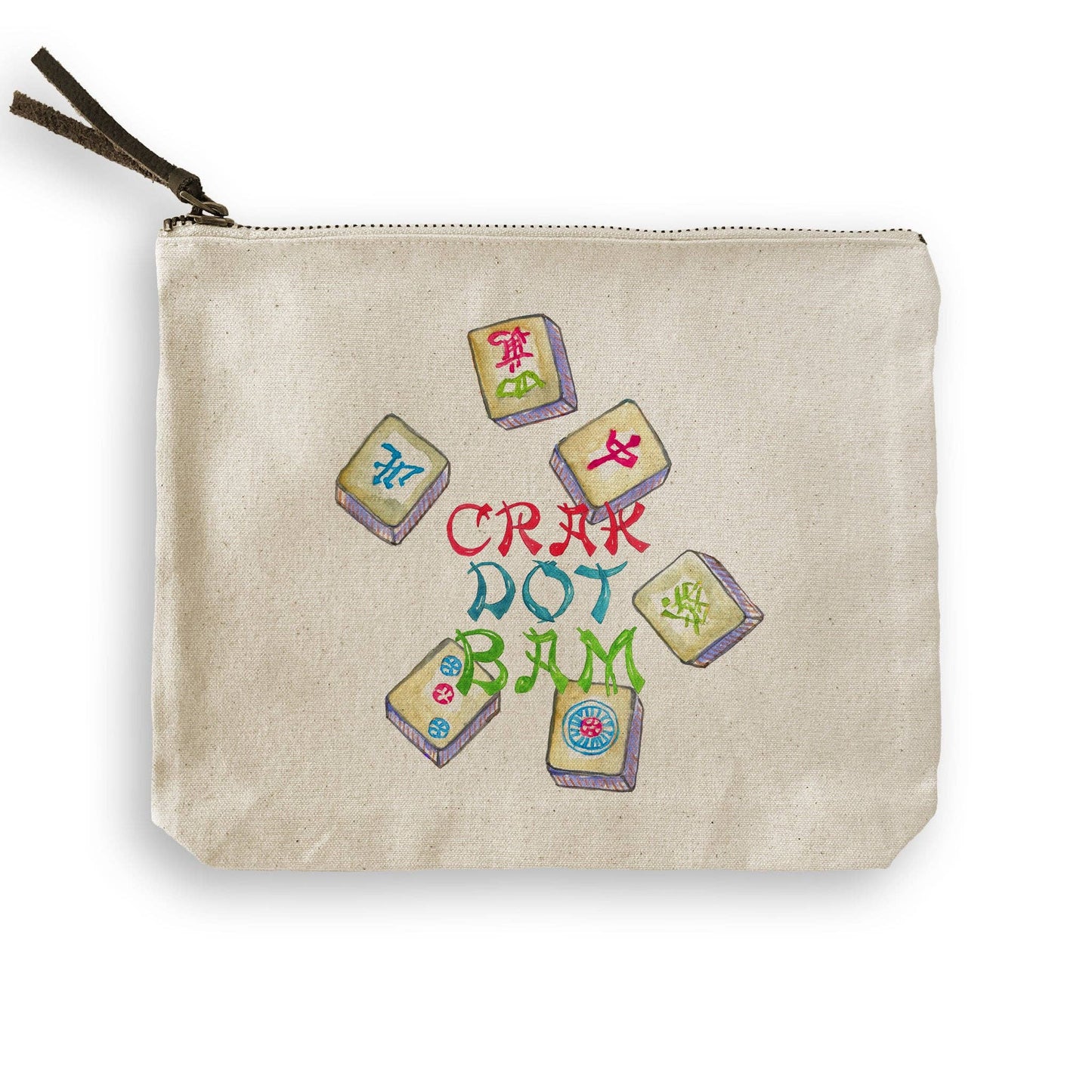 Colorful Mahjong Tiles Cosmetic Bag