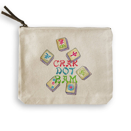 Colorful Mahjong Tiles Cosmetic Bag