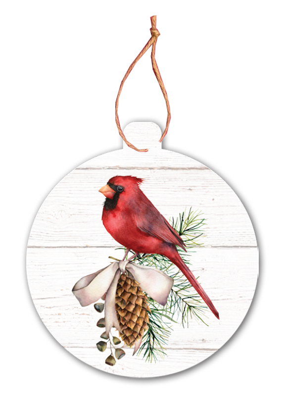 Cardinal Bulb Ornament