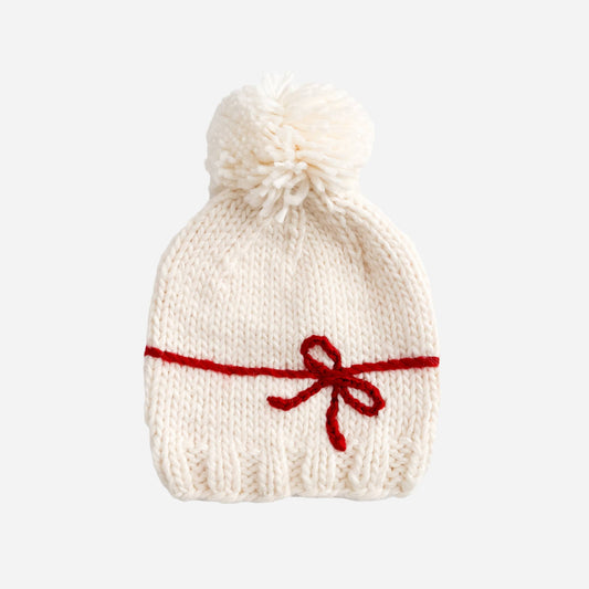 Baby Present Hat with Red Bow