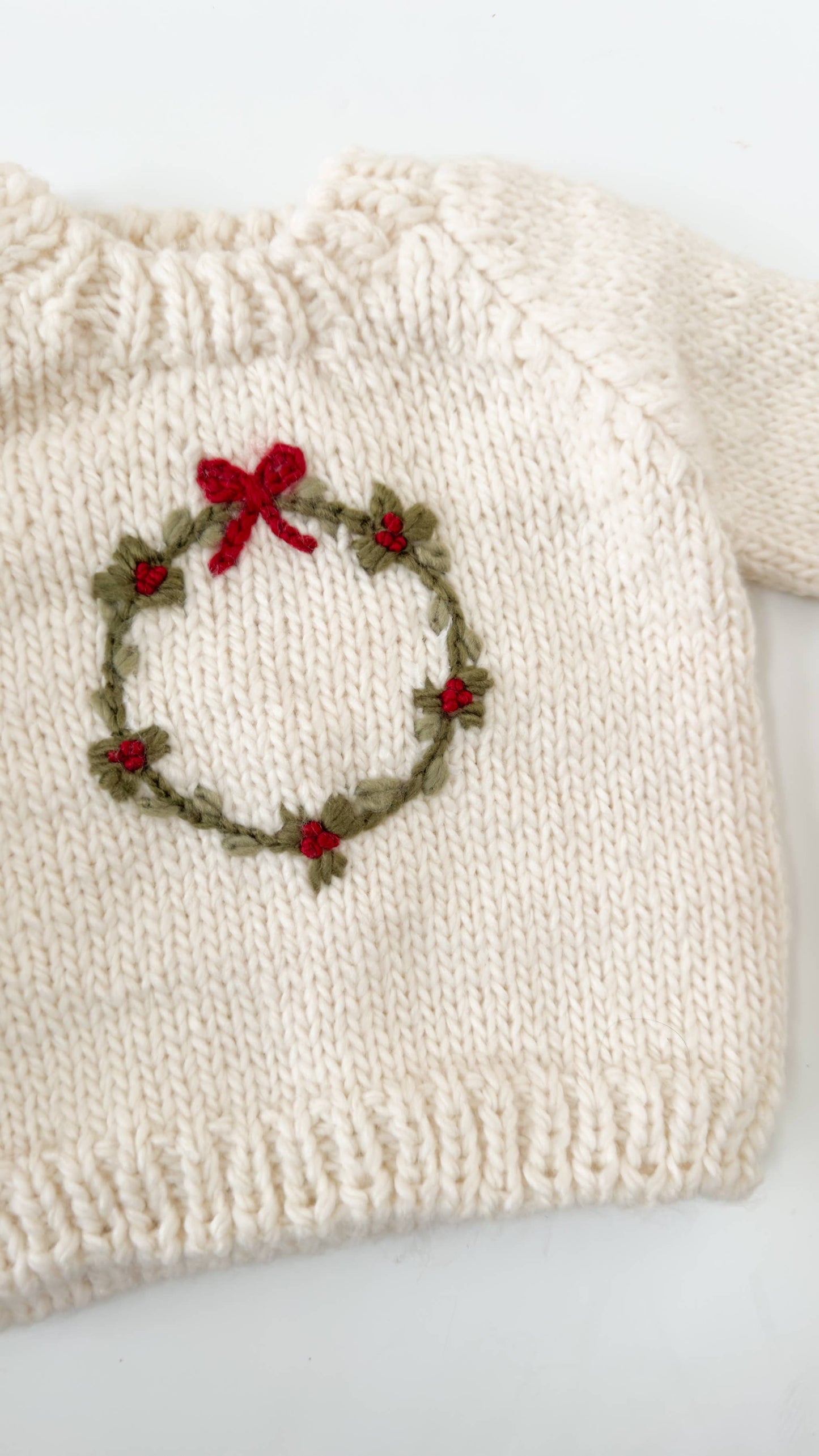 Holiday Wreath Baby Sweater