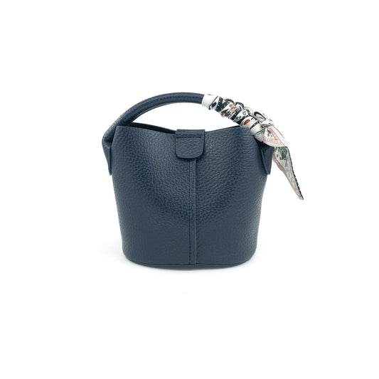 Vegan Leather Clutch Navy