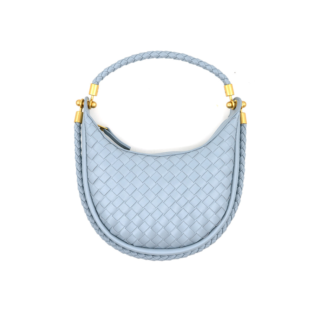 Mini Woven Hobo Light Blue
