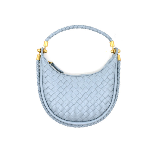 Mini Woven Hobo Light Blue