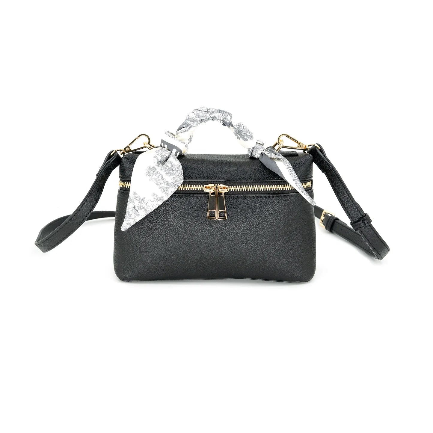 Black Clutch with Scarf