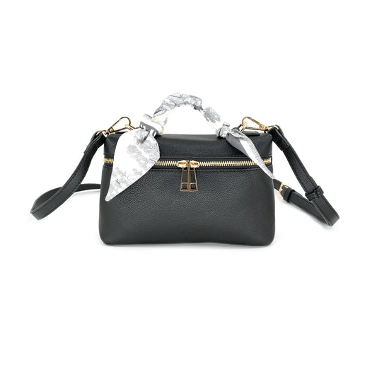 Black Clutch with Scarf